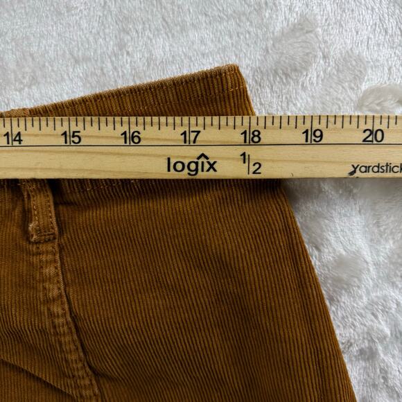 American Eagle Corduroy Mini Skirt Women's 16 Regular Brown Super Stretch - Picture 5 of 5